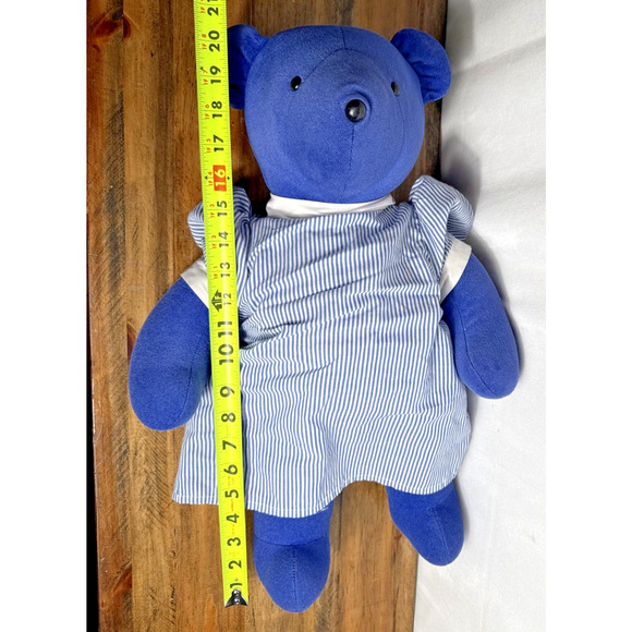Clara Bearton North American Bear Co. Blue Stuffed Plush Teddy 1979 Clara Barton - Picture 7 of 9